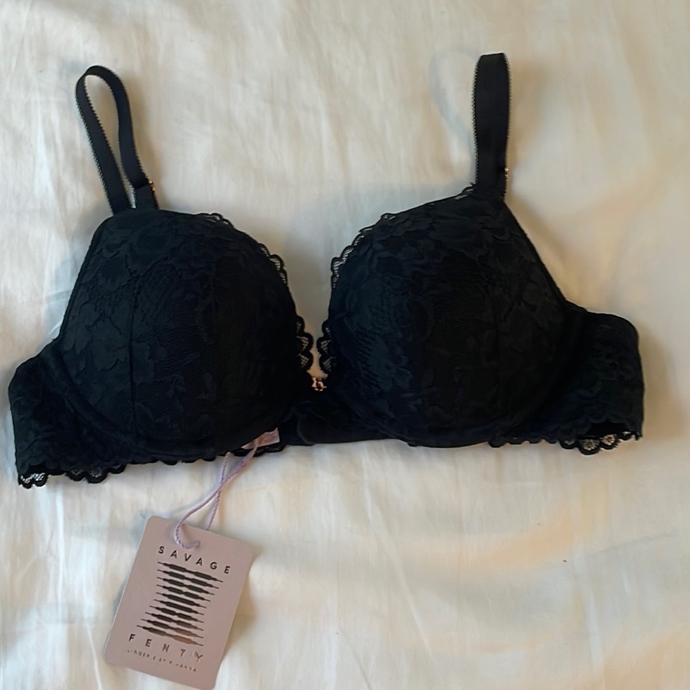 Savage x Fenton black lace bra
